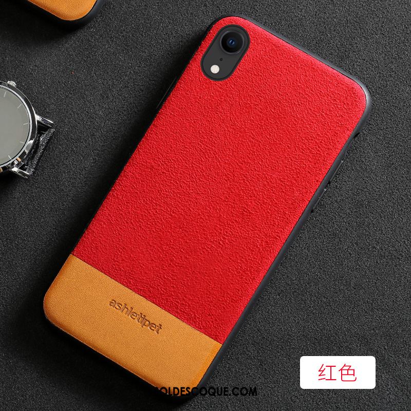 Coque iPhone Xr Cuir Véritable Créatif Marque De Tendance Incassable Protection En Vente