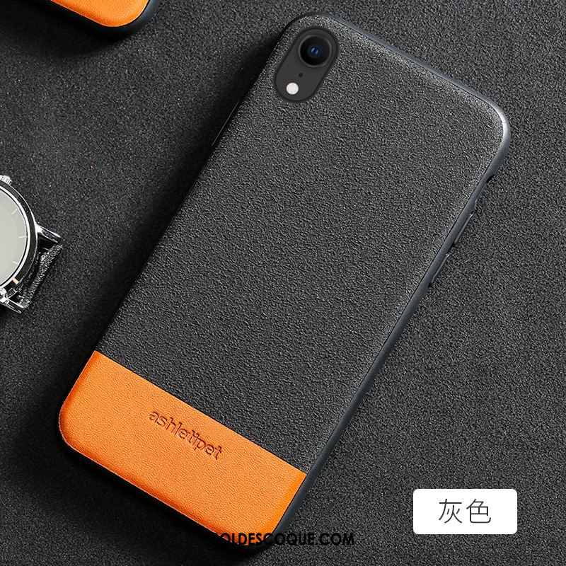 Coque iPhone Xr Cuir Véritable Créatif Marque De Tendance Incassable Protection En Vente