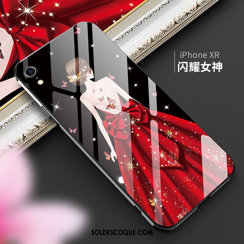 Coque iPhone Xr Mode Téléphone Portable Incassable Rouge Silicone Soldes
