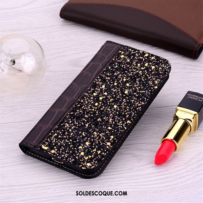 Coque iPhone Xr Personnalité Tendance Incassable Étui En Cuir Strass Housse Soldes