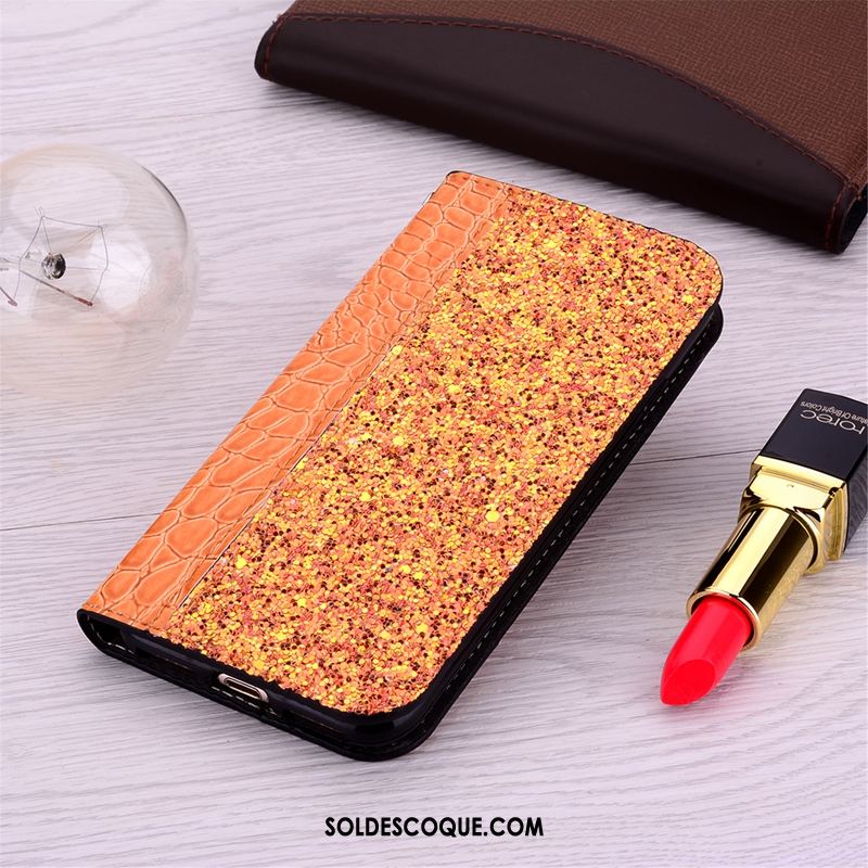 Coque iPhone Xr Personnalité Tendance Incassable Étui En Cuir Strass Housse Soldes