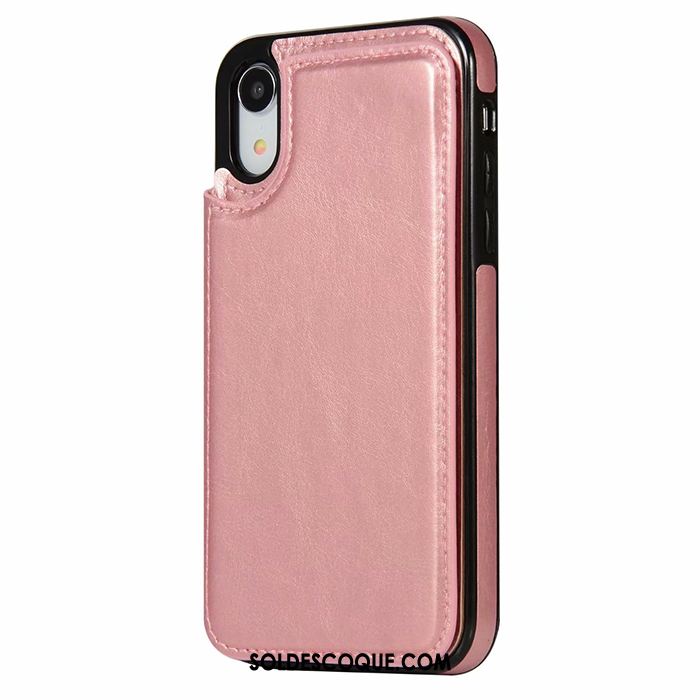 Coque iPhone Xr Portefeuille Sac Carte Étui Téléphone Portable Protection Pas Cher