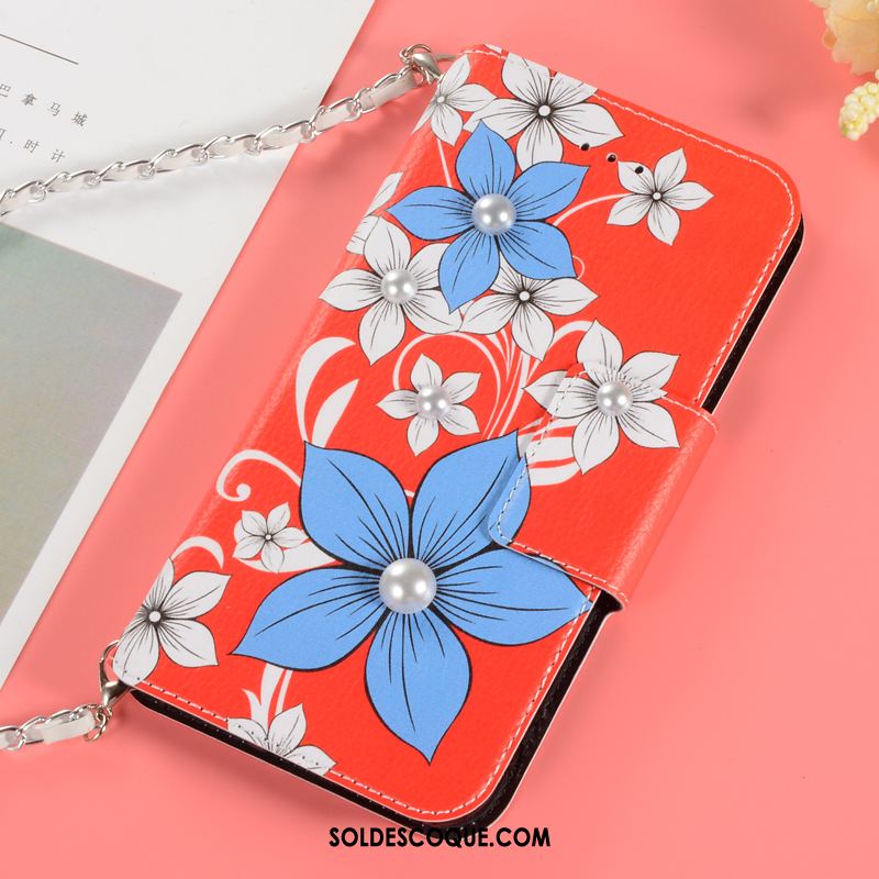 Coque iPhone Xr Téléphone Portable Étui En Cuir Fleurs Vert Carte En Vente