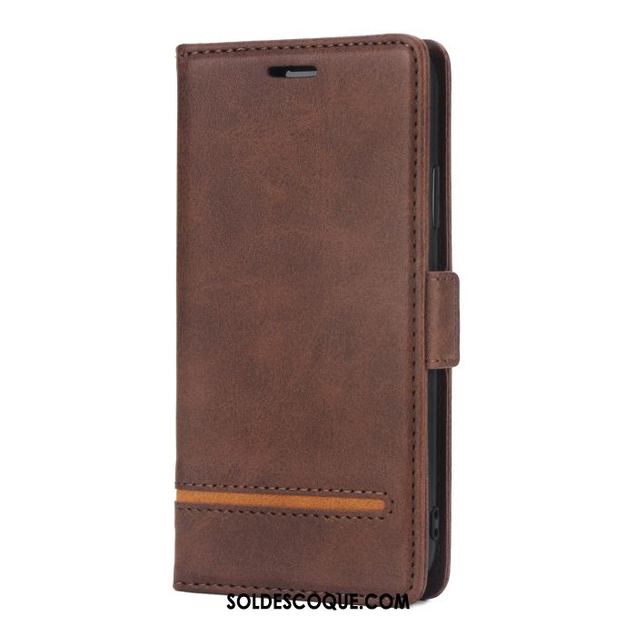 Coque iPhone Xr Étui En Cuir Sac Carte Téléphone Portable Marron Nouveau En Vente