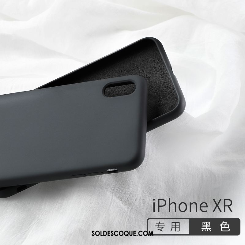 Coque iPhone Xr Étui Silicone Téléphone Portable Fluide Doux Net Rouge Pas Cher