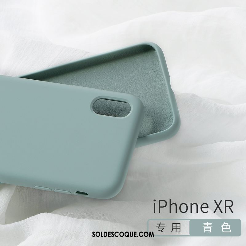 Coque iPhone Xr Étui Silicone Téléphone Portable Fluide Doux Net Rouge Pas Cher