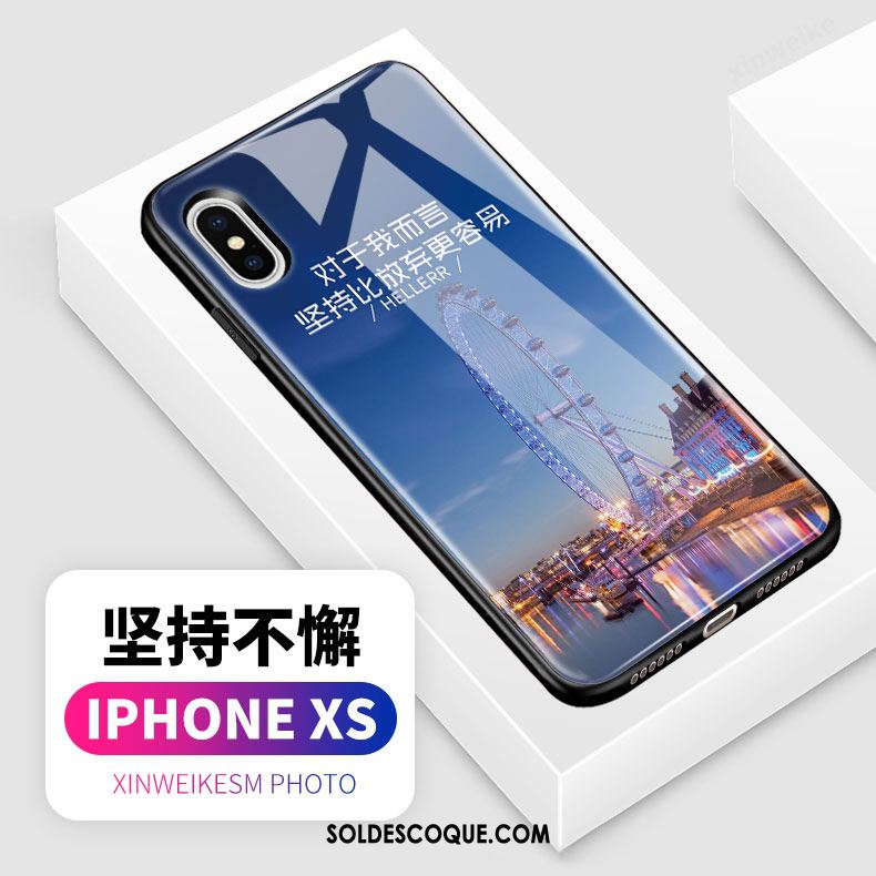 Coque iPhone Xs Amoureux Protection Créatif Tempérer Difficile Housse En Vente