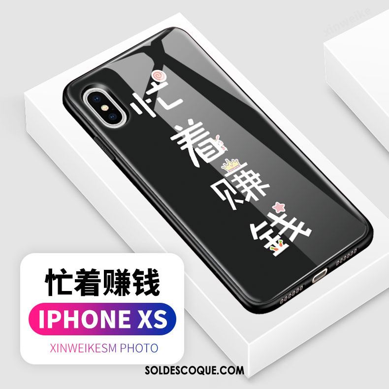 Coque iPhone Xs Amoureux Protection Créatif Tempérer Difficile Housse En Vente