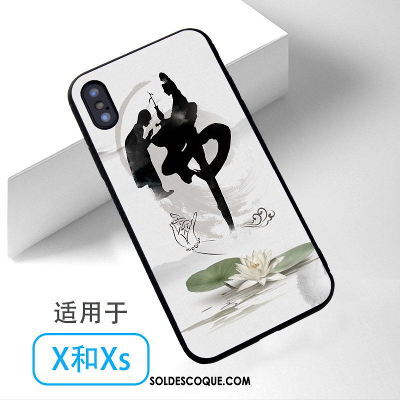 Coque iPhone Xs Bleu Téléphone Portable Bouddha Pas Cher