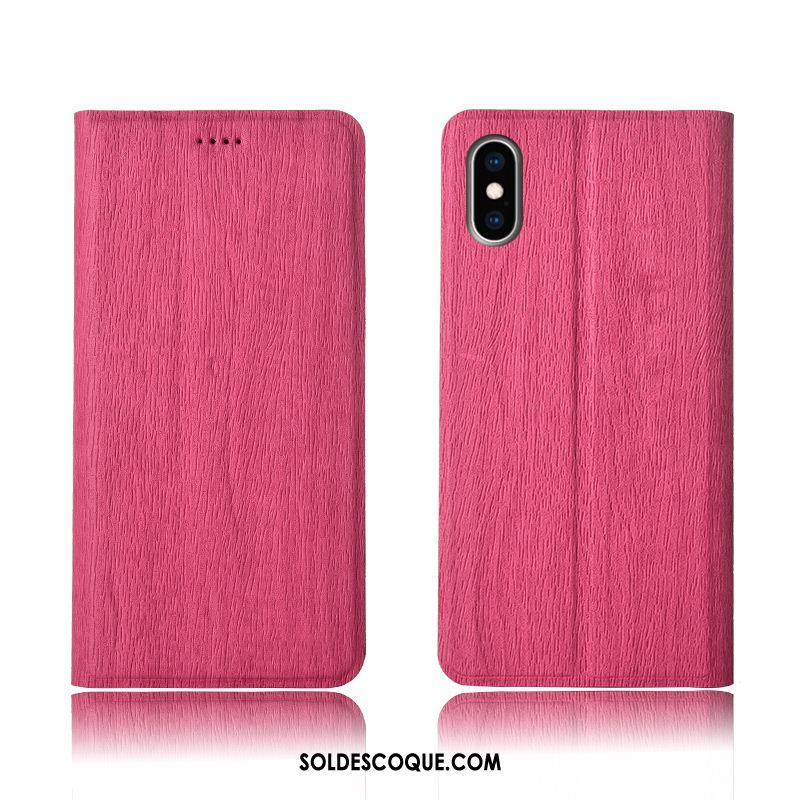 Coque iPhone Xs Clamshell Arbres Rose Personnalité Tout Compris En Ligne