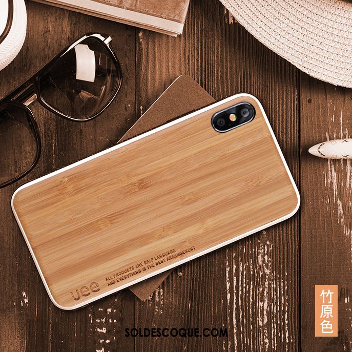 Coque iPhone Xs Créatif Incassable Business Bois Antidérapant France