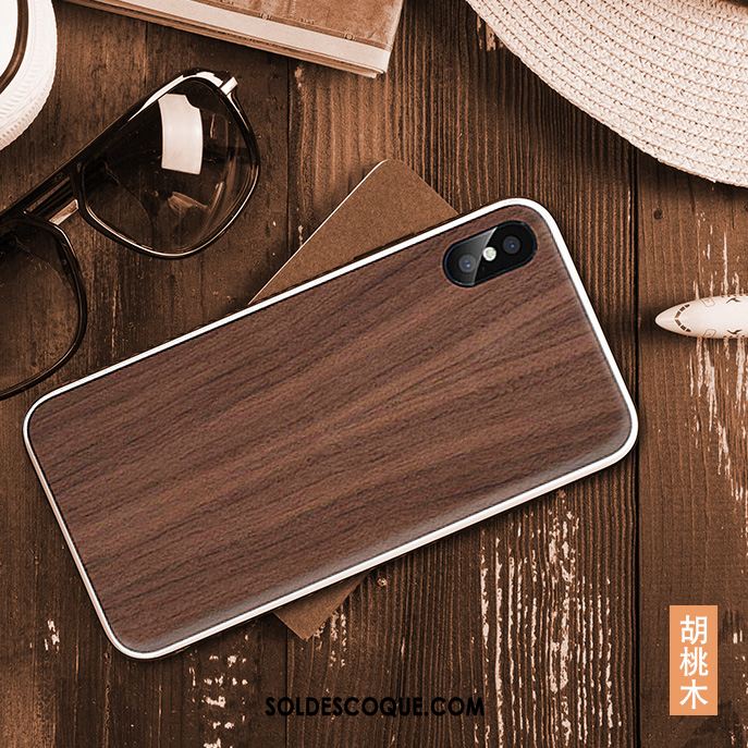 Coque iPhone Xs Créatif Incassable Business Bois Antidérapant France