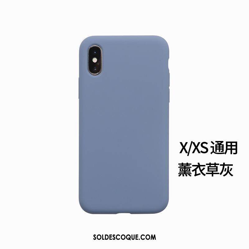 Coque iPhone Xs Gris Téléphone Portable Couleur Unie Tout Compris Orange Pas Cher