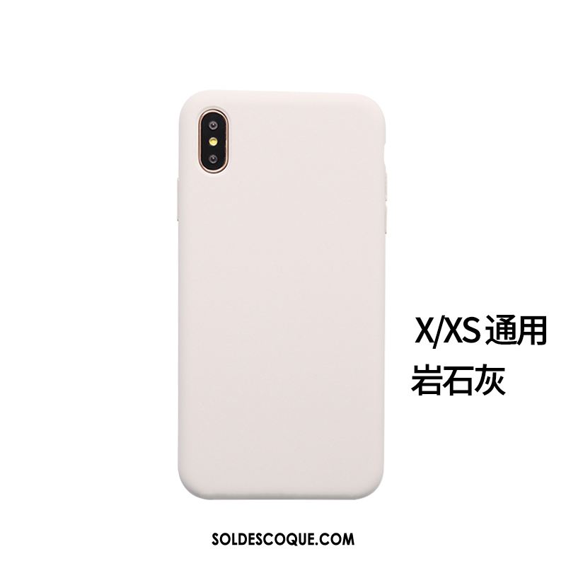 Coque iPhone Xs Gris Téléphone Portable Couleur Unie Tout Compris Orange Pas Cher