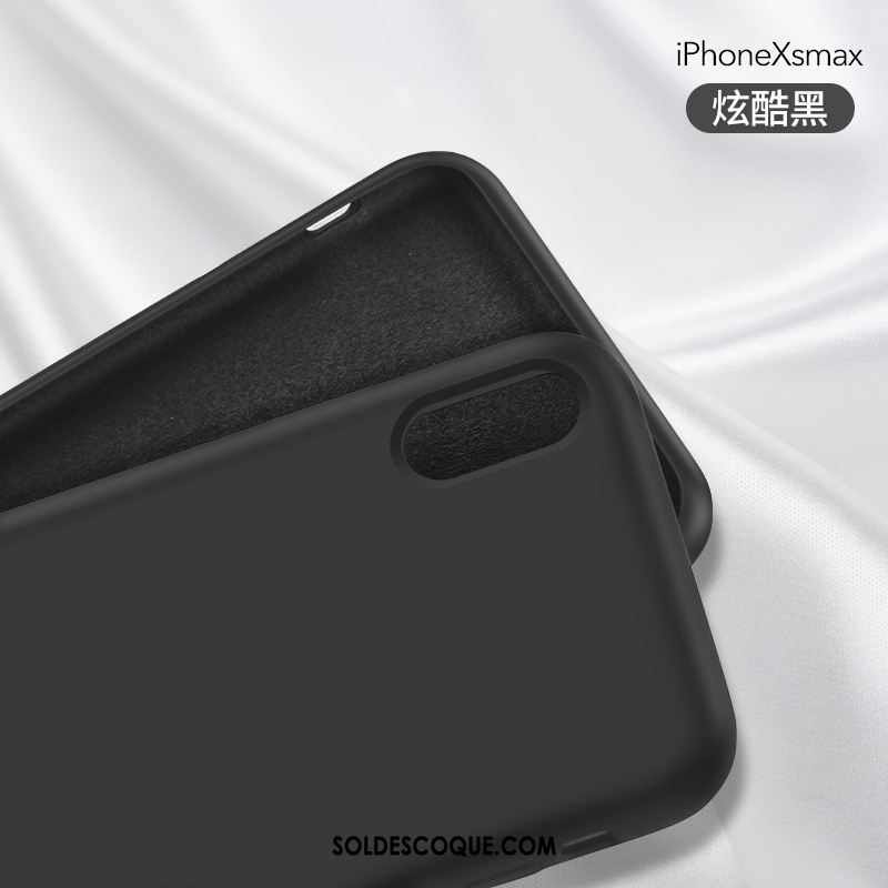 Coque iPhone Xs Max Bleu Créatif Étui Fluide Doux Silicone France