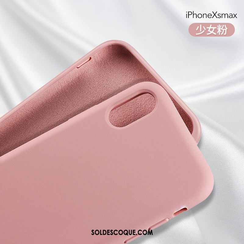 Coque iPhone Xs Max Bleu Créatif Étui Fluide Doux Silicone France