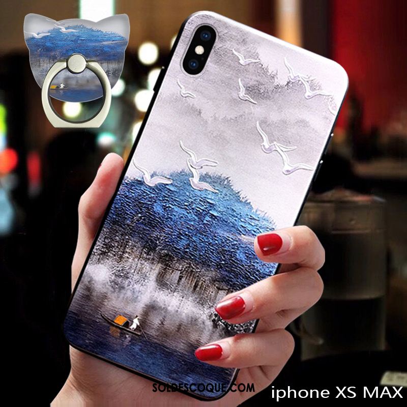 Coque iPhone Xs Max Bleu Tendance Incassable Téléphone Portable Tout Compris En Ligne