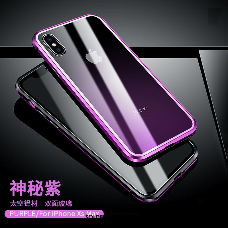 Coque iPhone Xs Max Border Reversible Nouveau Verre Incassable Pas Cher