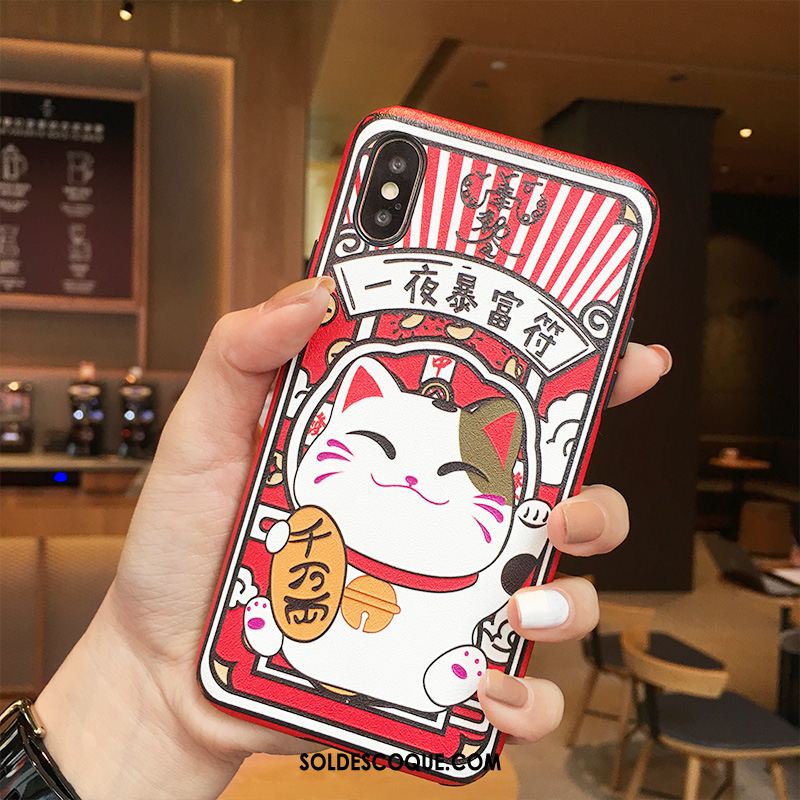 Coque iPhone Xs Max Créatif Dessin Animé Tout Compris Téléphone Portable Net Rouge Pas Cher