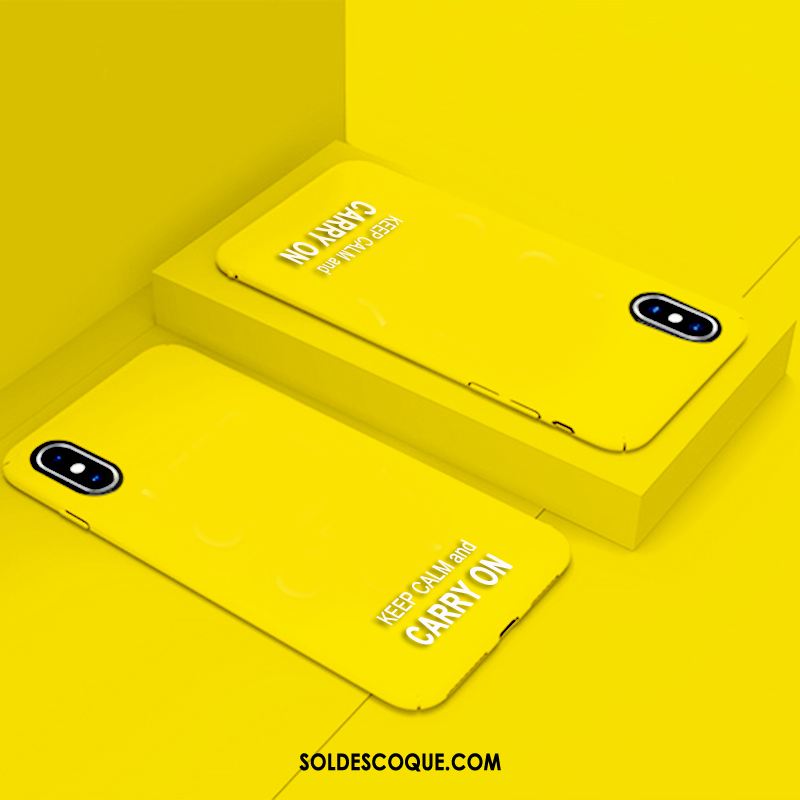 Coque iPhone Xs Max Difficile Simple Téléphone Portable Nouveau Marque De Tendance Pas Cher