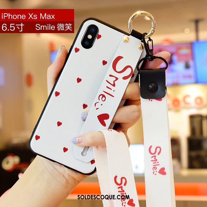 Coque iPhone Xs Max Incassable Étui Téléphone Portable Floral Silicone Housse En Vente