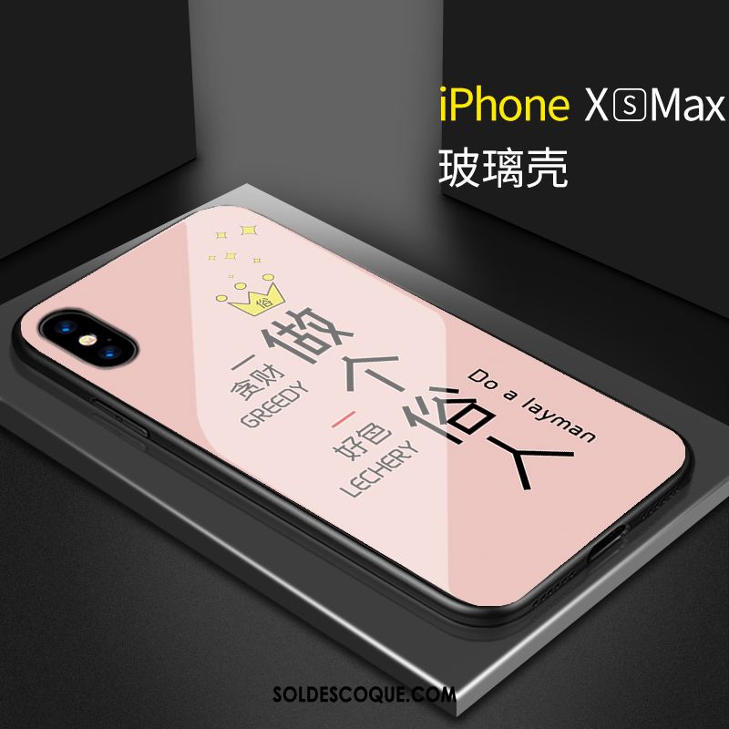 Coque iPhone Xs Max Marque De Tendance Créatif Personnalité Noir Richesse En Vente