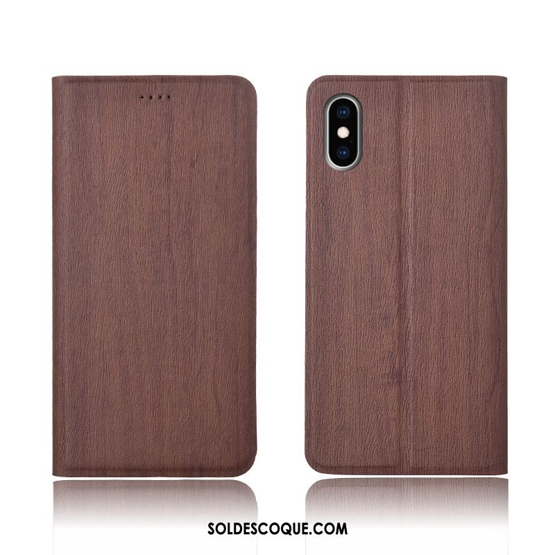 Coque iPhone Xs Max Marque De Tendance Tout Compris Téléphone Portable Créatif Étui En Cuir Soldes