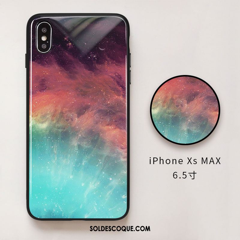 Coque iPhone Xs Max Net Rouge Clair Ciel Étoilé Incassable Téléphone Portable France