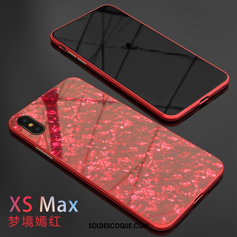 Coque iPhone Xs Max Noir Incassable Marque De Tendance Coquille Bordure Pas Cher