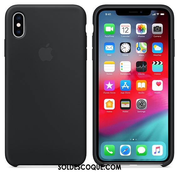 Coque iPhone Xs Max Nouveau Incassable Téléphone Portable Net Rouge Silicone En Ligne