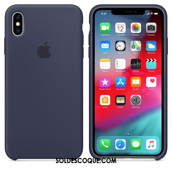 Coque iPhone Xs Max Nouveau Incassable Téléphone Portable Net Rouge Silicone En Ligne