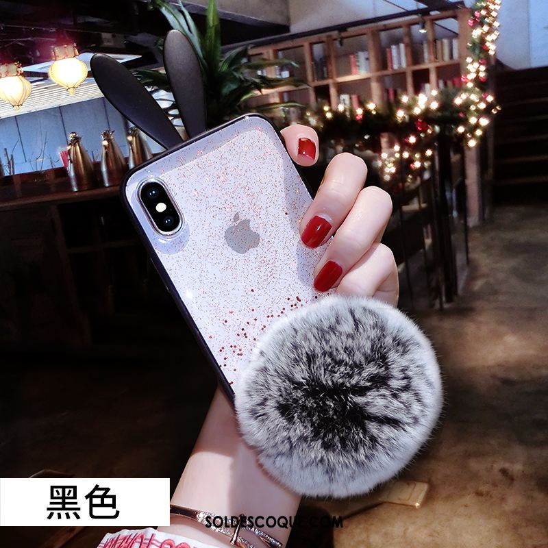 Coque iPhone Xs Max Personnalité Créatif Pompon Rose Nouveau En Vente