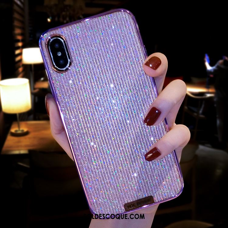 Coque iPhone Xs Max Personnalité Or Nouveau Créatif Rose Pas Cher