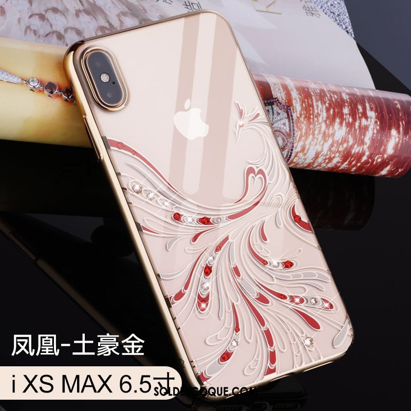Coque iPhone Xs Max Placage Étui Or Incassable Tout Compris Housse En Ligne