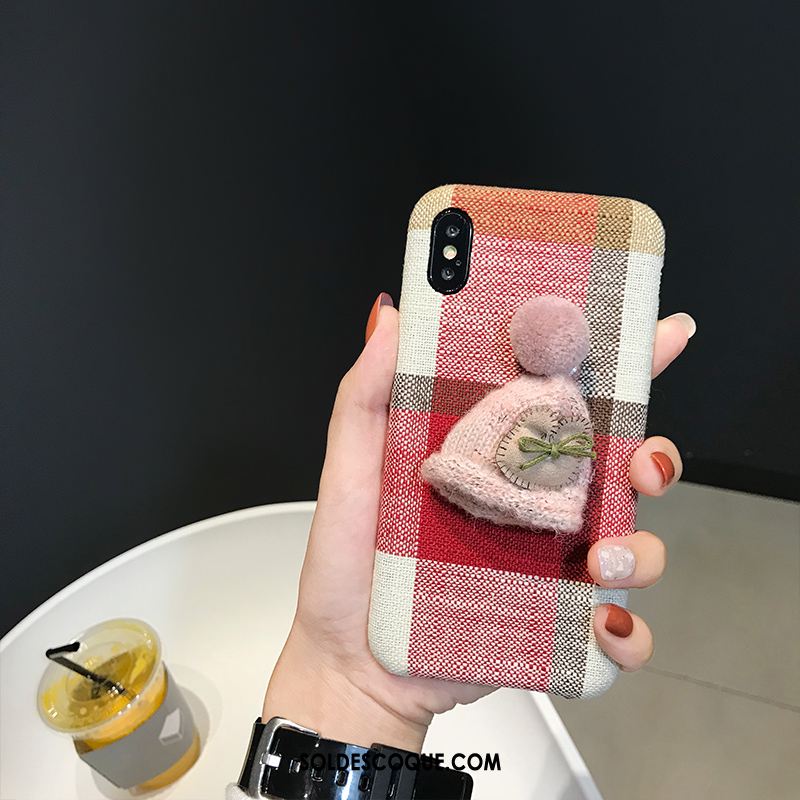 Coque iPhone Xs Max Protection Art Bleu Fluide Doux Vérifier Carreaux Pas Cher