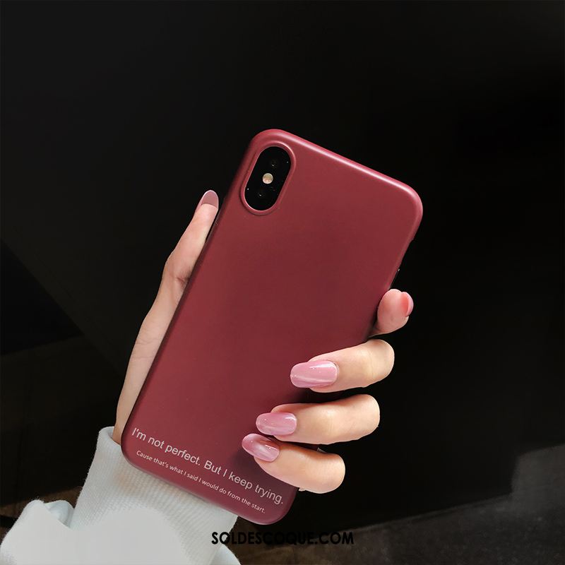 Coque iPhone Xs Max Protection Fluide Doux Art Simple Étui Soldes