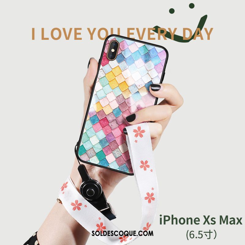 Coque iPhone Xs Max Silicone Incassable Très Mince Net Rouge Tendance Pas Cher
