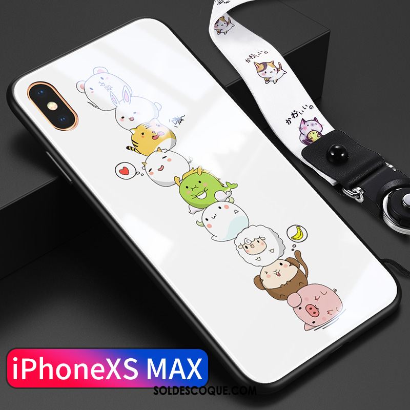 Coque iPhone Xs Max Tout Compris Verre Créatif Téléphone Portable Tendance Pas Cher