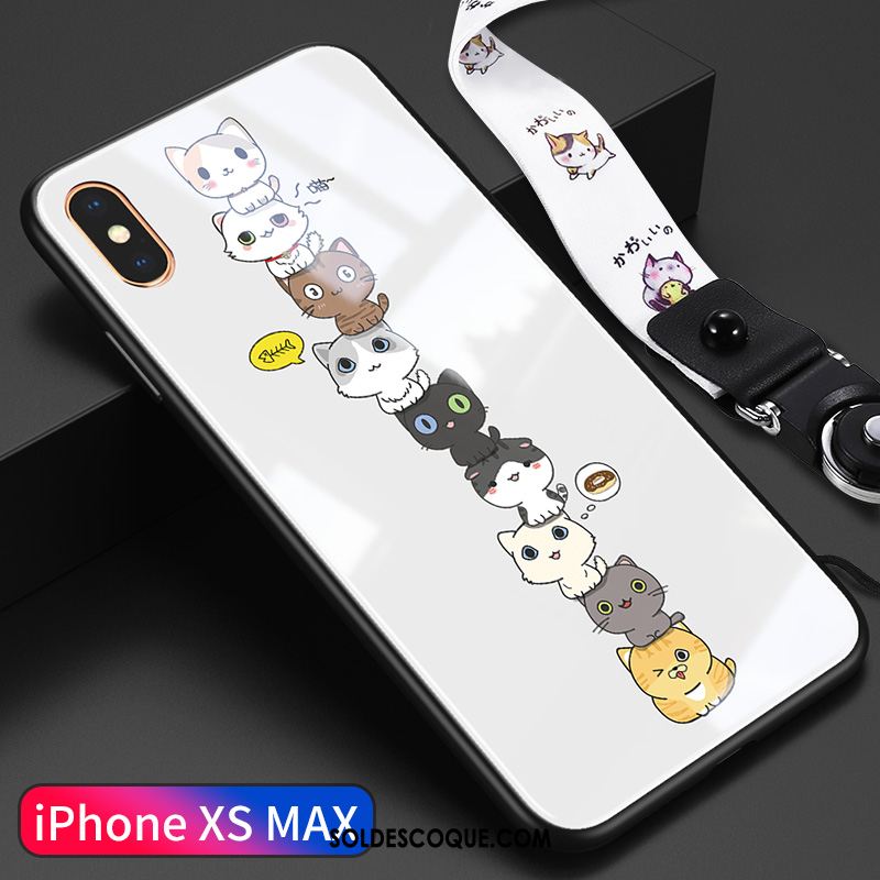 Coque iPhone Xs Max Tout Compris Verre Créatif Téléphone Portable Tendance Pas Cher