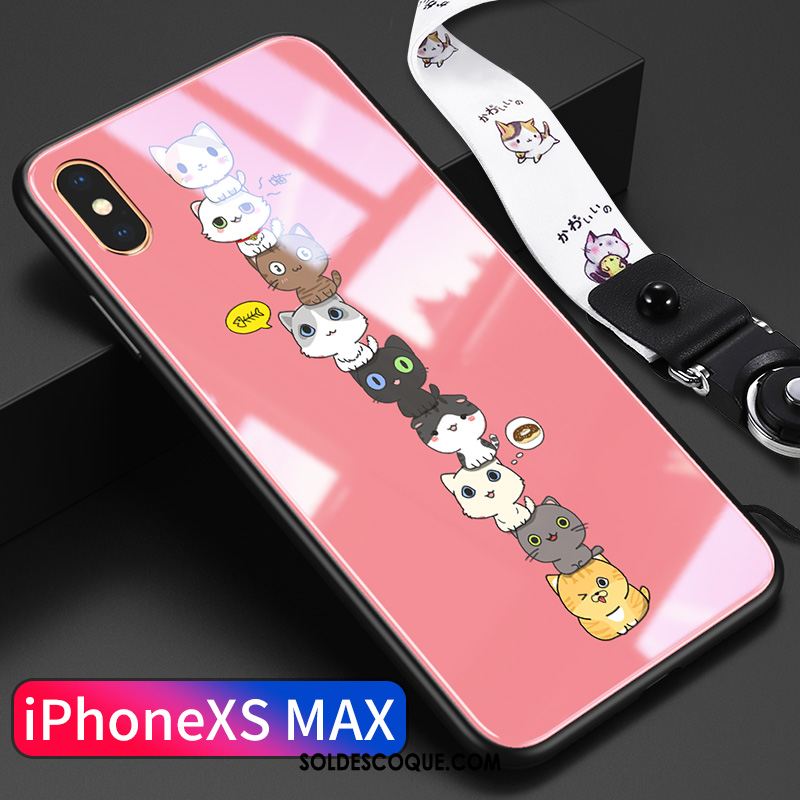 Coque iPhone Xs Max Tout Compris Verre Créatif Téléphone Portable Tendance Pas Cher