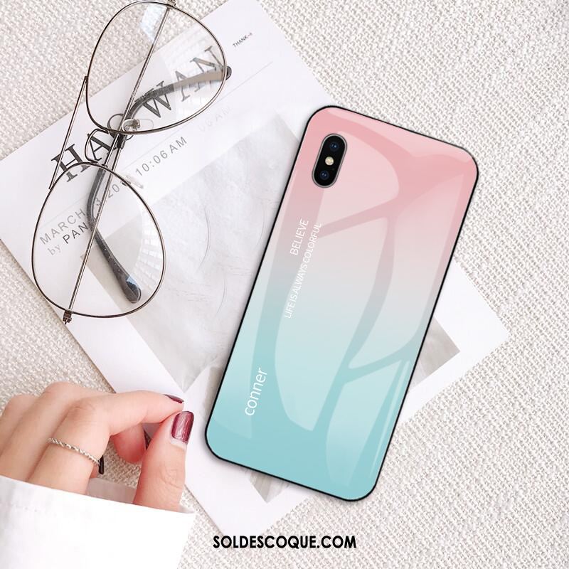 Coque iPhone Xs Max Tout Compris Verre Téléphone Portable Rouge Étui France