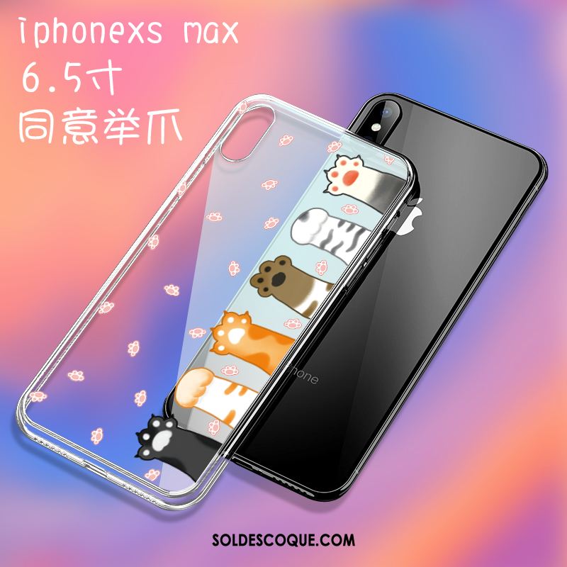 Coque iPhone Xs Max Transparent Charmant Téléphone Portable Luxe Dessin Animé Soldes