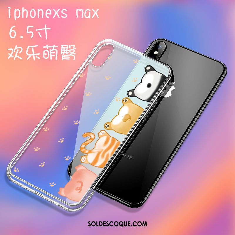 Coque iPhone Xs Max Transparent Charmant Téléphone Portable Luxe Dessin Animé Soldes