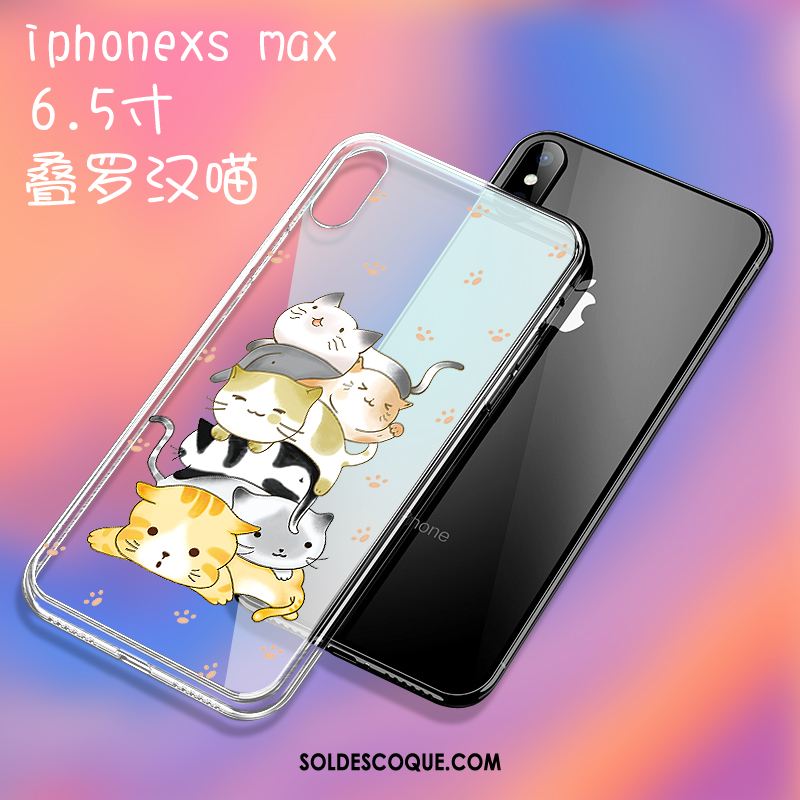 Coque iPhone Xs Max Transparent Charmant Téléphone Portable Luxe Dessin Animé Soldes