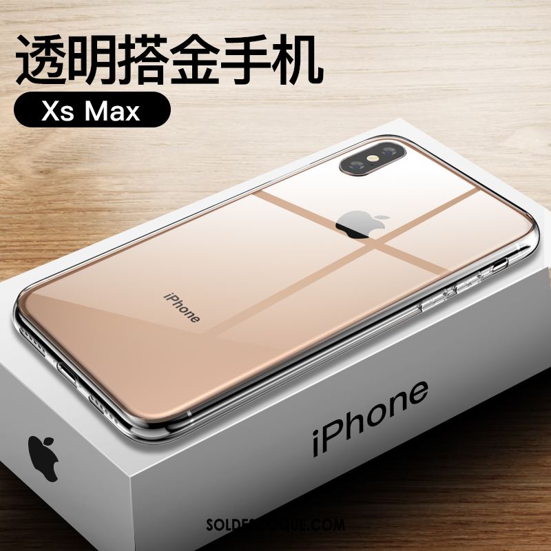 Coque iPhone Xs Max Transparent Verre Très Mince Téléphone Portable Incassable Pas Cher