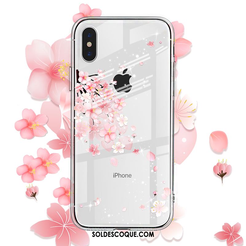 Coque iPhone Xs Max Très Mince Marque De Tendance Personnalité Téléphone Portable Transparent Housse Soldes