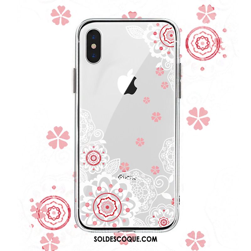 Coque iPhone Xs Max Très Mince Marque De Tendance Personnalité Téléphone Portable Transparent Housse Soldes