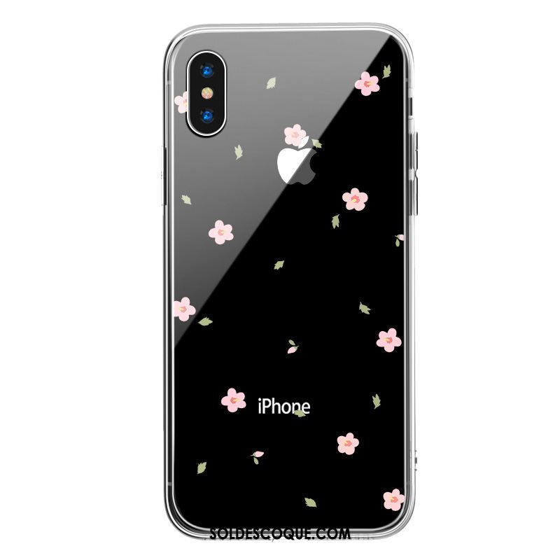 Coque iPhone Xs Max Très Mince Marque De Tendance Personnalité Téléphone Portable Transparent Housse Soldes