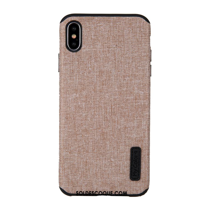 Coque iPhone Xs Max Téléphone Portable Étui Rose Protection Tissu En Ligne