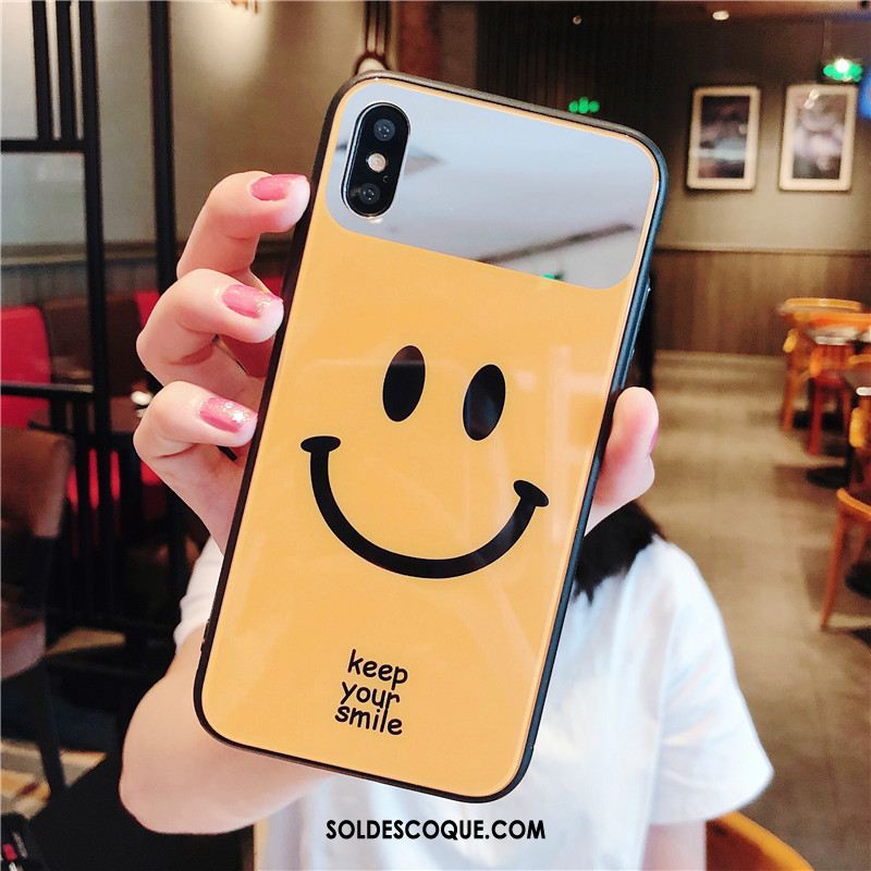 Coque iPhone Xs Max Étui Miroir Marque De Tendance Personnalité Incassable Pas Cher